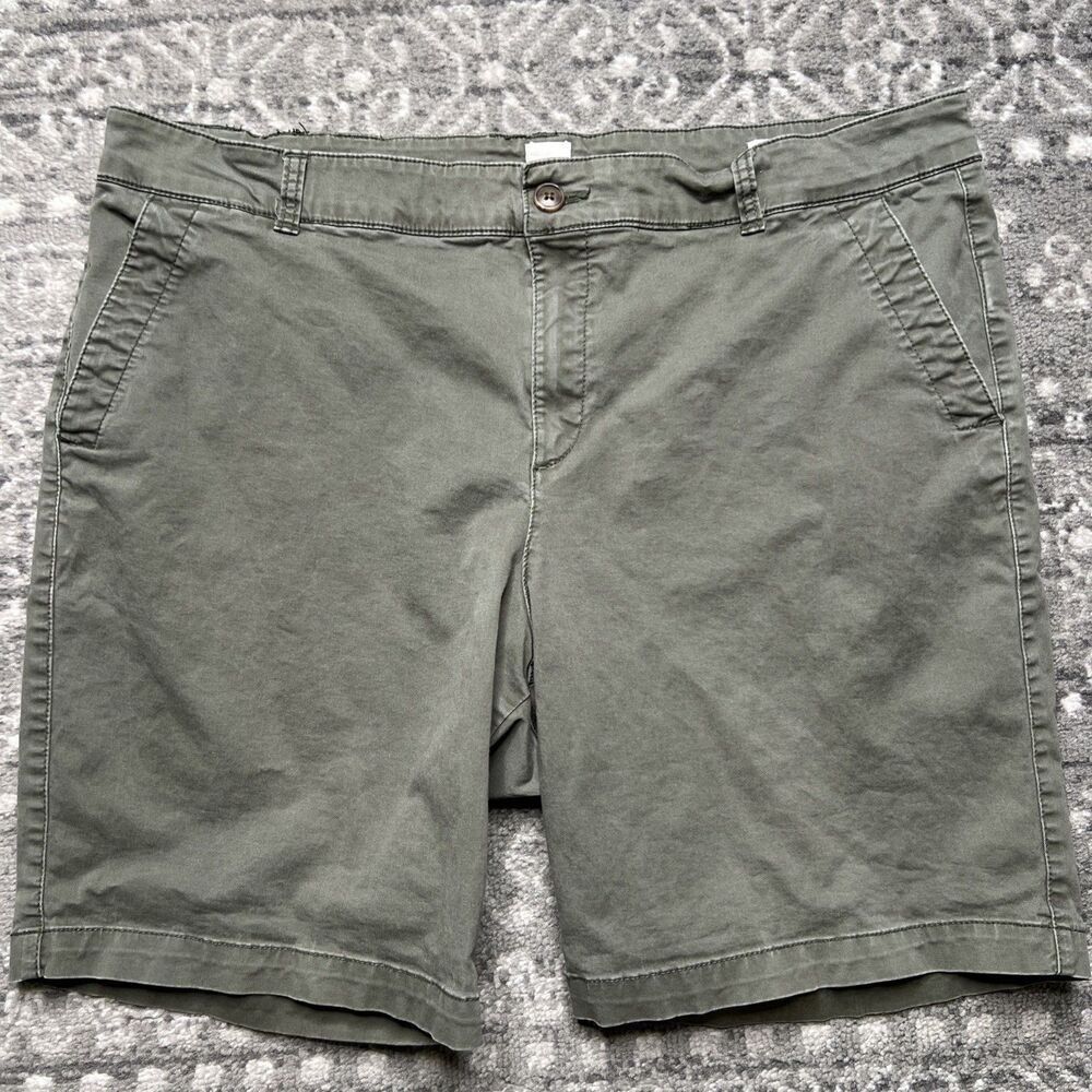 Gap 9" Inseam Bermuda Shorts Women Size 18 Plus Army Green Casual